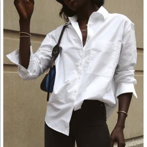 AYR oversized white button down “The Deep End” size xs